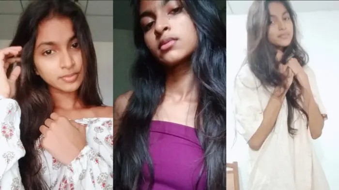 Sri Lankan College GF Show & Sucking on her Thumb Hot Video